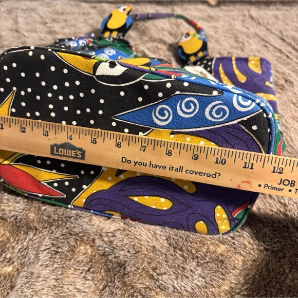 VTG Large tote bag with zipper, Coin Purse with Tucan Parrott's Vacation Beach - Picture 3 of 12